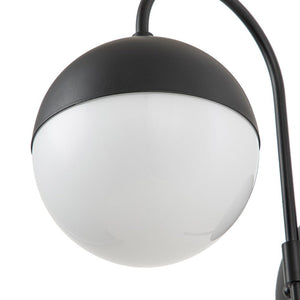 LightFixturesUSA-Goose Arm Globe Wall Sconce-Wall Sconce-Black-