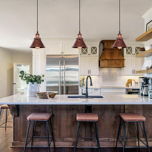 LightFixturesUSA-Industrial 1-Light Cone Pendant Light-Pendant Light--