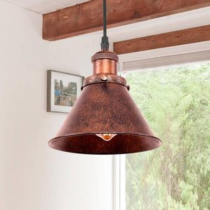LightFixturesUSA-Industrial 1-Light Cone Pendant Light-Pendant Light--