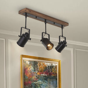 LightFixturesUSA-Industrial 3-Light Semi Flush Track Light-Ceiling Light--