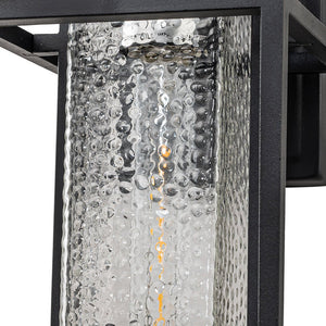 LightFixturesUSA-IP23 Black Water-Proof 1-Light Square Cage Outdoor Wall Sconce-Wall Sconce-1 Light-Matte Black