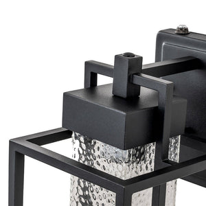 LightFixturesUSA-IP23 Black Water-Proof 1-Light Square Cage Outdoor Wall Sconce-Wall Sconce-1 Light-Matte Black
