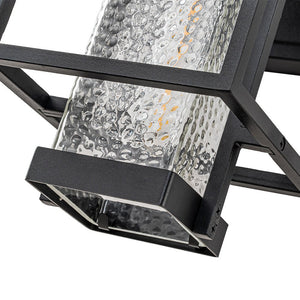 LightFixturesUSA-IP23 Black Water-Proof 1-Light Square Cage Outdoor Wall Sconce-Wall Sconce-1 Light-Matte Black
