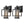 LightFixturesUSA-IP23 Black Water-Proof 1-Light Square Cage Outdoor Wall Sconce-Wall Sconce-2 Lights-Matte Black