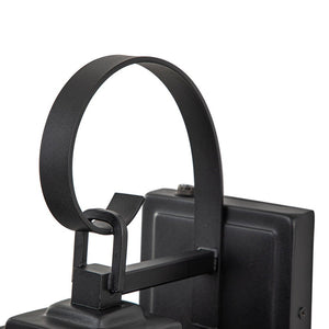 LightFixturesUSA-IP23 Matte Black Farmhouse 3-Light Lantern Outdoor Wall Light-Wall Sconce-1-Lt-Matte Black