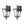 LightFixturesUSA-IP44 Black Water-Proof 1-Light Lantern Outdoor Wall Sconce-Wall Sconce-2 Lights-Matte Black