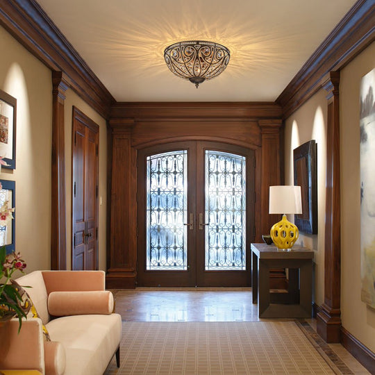 Picture Idea: Luxe Moroccan Antique Bronze Crystal Ceiling Light