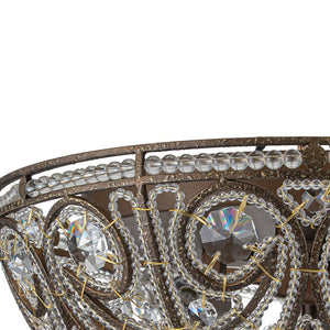 LightFixturesUSA-Luxe Moroccan Antique Bronze Crystal Ceiling Light-Ceiling Light-Bronze-