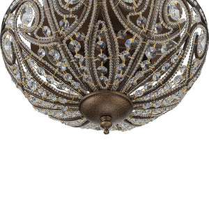 LightFixturesUSA-Luxe Moroccan Antique Bronze Crystal Ceiling Light-Ceiling Light-Bronze-
