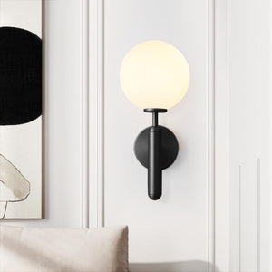 LightFixturesUSA-Mid-century 1-light Globe Wall Sconce-Wall Sconce-Brass-