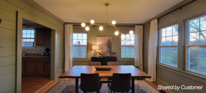 LightFixturesUSA-Mid-century Linear Island Branching Bubble Chandelier-Chandelier-Brass-