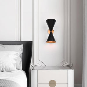 LightFixturesUSA-Mid-Century Modern Black Wall Sconce-Wall Sconce--
