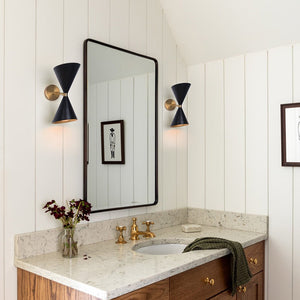 LightFixturesUSA-Mid-Century Modern Black Wall Sconce-Wall Sconce--