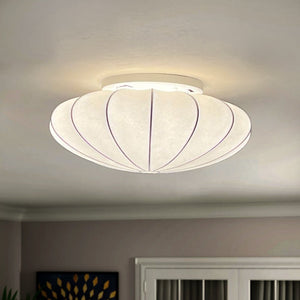 LightFixturesUSA-Mid-Century Modern White Flush Mount Light-Ceiling Light-15 in.-