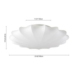 LightFixturesUSA-Mid-Century Modern White Flush Mount Light-Ceiling Light-15 in.-
