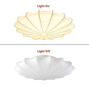 LightFixturesUSA-Mid-Century Modern White Flush Mount Light-Ceiling Light-15 in.-