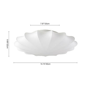 LightFixturesUSA-Mid-Century Modern White Flush Mount Light-Ceiling Light-15 in.-