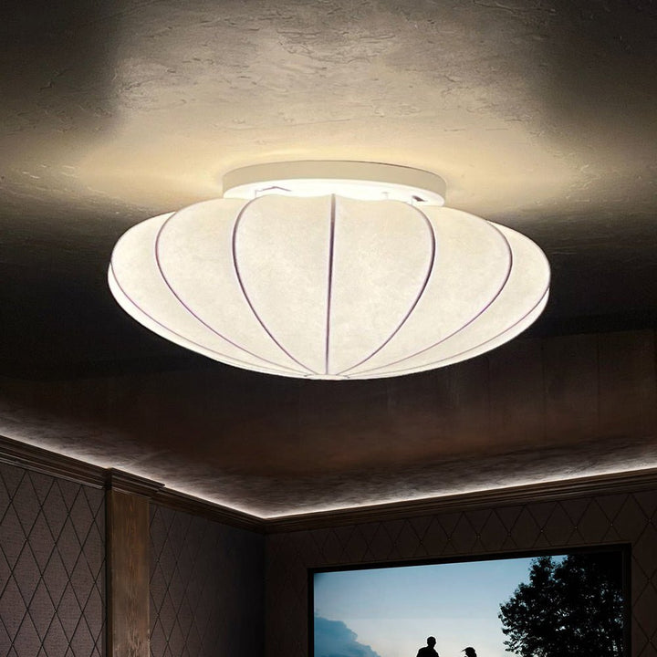 LightFixturesUSA-Mid-Century Modern White Flush Mount Light-Ceiling Light-23 in.-