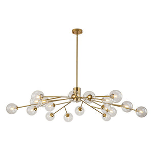 LightFixturesUSA-Mid Century Sputnik Glass Globe Bubble Branch Chandelier-Chandelier-Gold-18-Lt