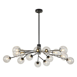 LightFixturesUSA-Mid Century Sputnik Glass Globe Bubble Branch Chandelier-Chandelier-Gold-18-Lt