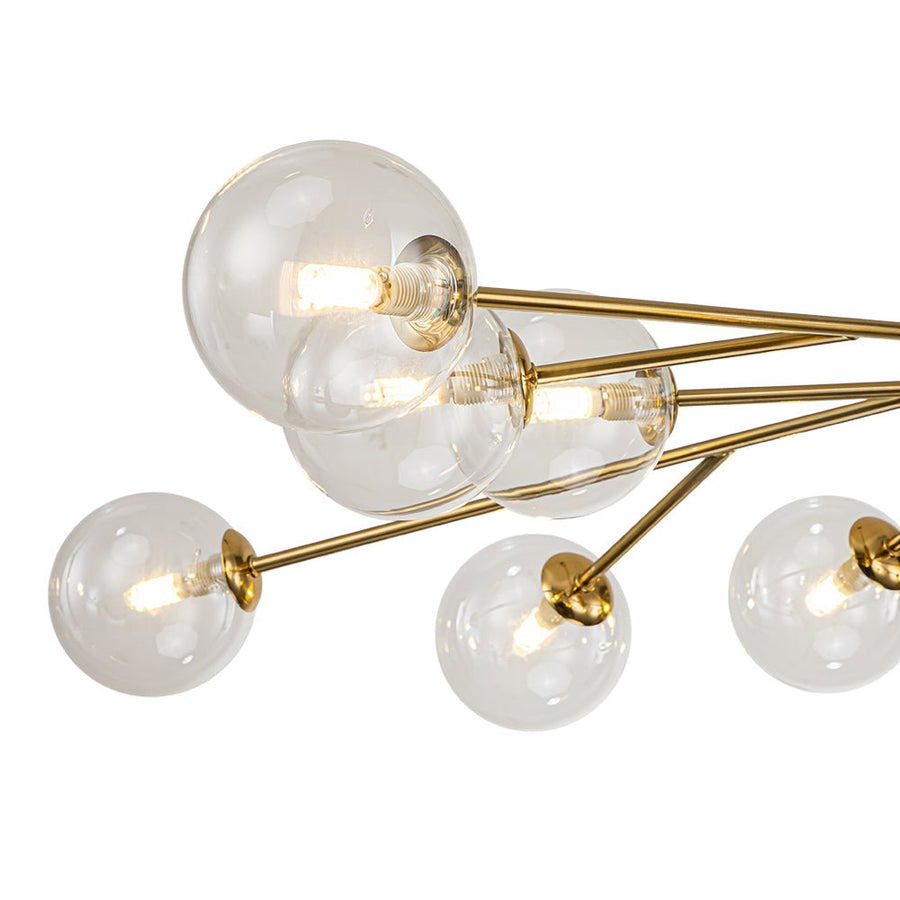 LightFixturesUSA-Mid Century Sputnik Glass Globe Bubble Branch Chandelier-Chandelier-Gold-18-Lt