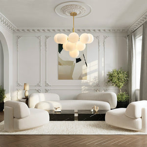 LightFixturesUSA-Milky Glass Cluster Bubble Chandelier-Chandelier-13-Lt-