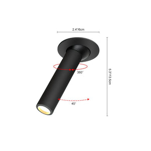 LightFixturesUSA-Minimalist Cylinder LED Track Light-Ceiling Light-White * 2-