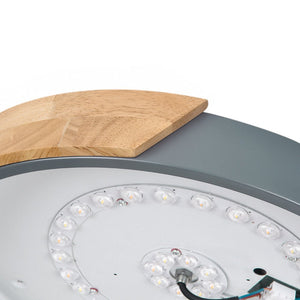 LightFixturesUSA-Minimalist LED Flush Mount Drum Light-Ceiling Light-11 in.-Grey
