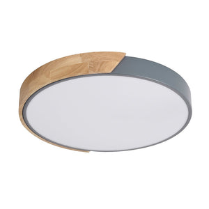 LightFixturesUSA-Minimalist LED Flush Mount Drum Light-Ceiling Light-11 in.-Grey
