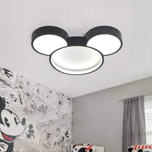 LightFixturesUSA-Minimalist Mickey LED Flush Ceiling Light-Ceiling Light--