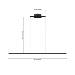 LightFixturesUSA-Minimalist Tube LED Linear Pendant-Chandelier--