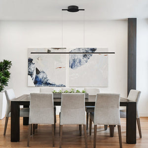 LightFixturesUSA-Minimalist Tube LED Linear Pendant-Chandelier--