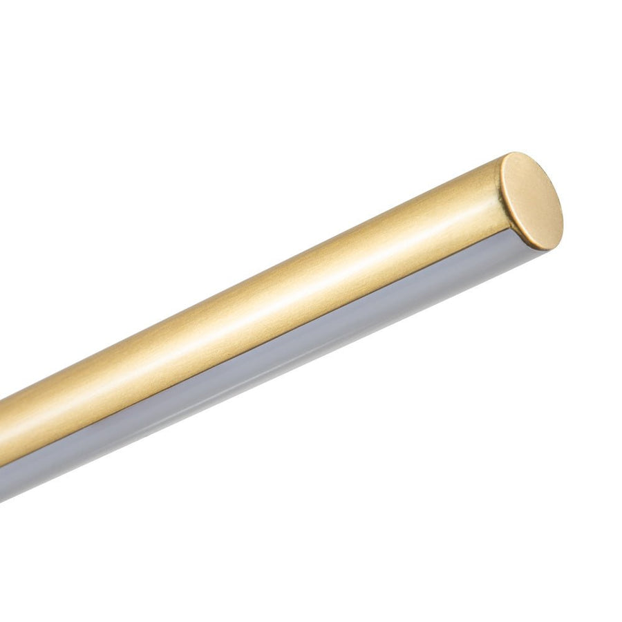 LightFixturesUSA-Minimalist Tube LED Linear Pendant-Chandelier-Brass-