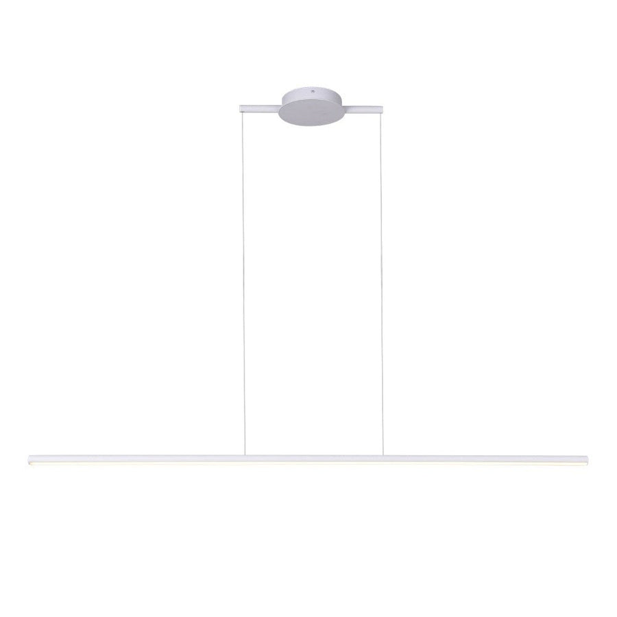 LightFixturesUSA-Minimalist Tube LED Linear Pendant-Chandelier-White-