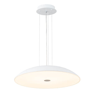LightFixturesUSA-Minimalist Wide Flat Dome Dimmable LED Pendant Light-Chandelier-White (Pre-Order)-