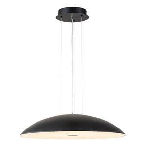 LightFixturesUSA-Minimalist Wide Flat Dome Dimmable LED Pendant Light-Chandelier-White (Pre-Order)-