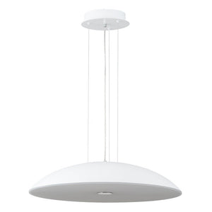LightFixturesUSA-Minimalist Wide Flat Dome Dimmable LED Pendant Light-Chandelier-White (Pre-Order)-