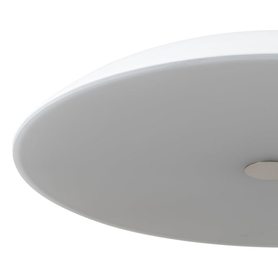 LightFixturesUSA-Minimalist Wide Flat Dome Dimmable LED Pendant Light-Chandelier-White (Pre-Order)-