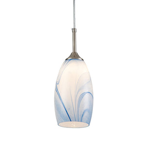 LightFixturesUSA-Modern 1-Light Glass Mica Kitchen Pendant Light-Pendant Light-Grey-1-Lt