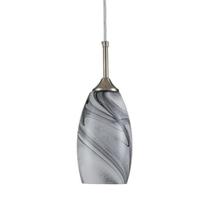 LightFixturesUSA-Modern 1-Light Glass Mica Kitchen Pendant Light-Pendant Light-Grey-1-Lt