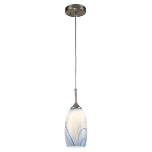 LightFixturesUSA-Modern 1-Light Glass Mica Kitchen Pendant Light-Pendant Light-Grey-1-Lt