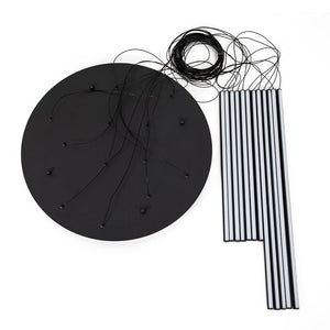 LightFixturesUSA-Modern 12-Light Black Cluster Tube LED Pendant Light-Chandelier-Black-