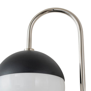 LightFixturesUSA-Modern 2-Light Double Goose Arm Globe Wall Sconce-Wall Sconce-Nickel-