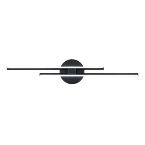LightFixturesUSA-Modern 2-Light Linear LED Wall Sconce-Wall Sconce-Black-30.7 in