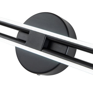 LightFixturesUSA-Modern 2-Light Linear LED Wall Sconce-Wall Sconce-Black-30.7 in