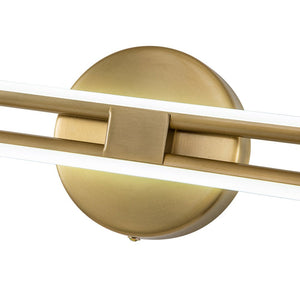 LightFixturesUSA-Modern 2-Light Linear LED Wall Sconce-Wall Sconce-Brass-23.6 in