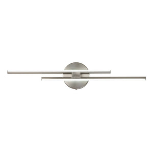 LightFixturesUSA-Modern 2-Light Linear LED Wall Sconce-Wall Sconce-Nickel-30.7 in