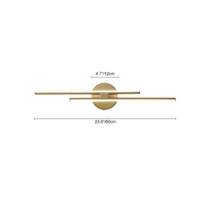 LightFixturesUSA-Modern 2-Light Linear LED Wall Sconce-Wall Sconce-Nickel-30.7 in
