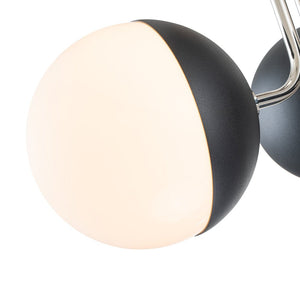 LightFixturesUSA-Modern 3-Light Milky Glass Globe Ceiling Light-Ceiling Light-Nickel-