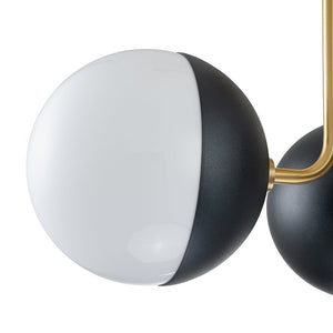 LightFixturesUSA-Modern 3-Light Milky Glass Globe Ceiling Light-Ceiling Light-Nickel-